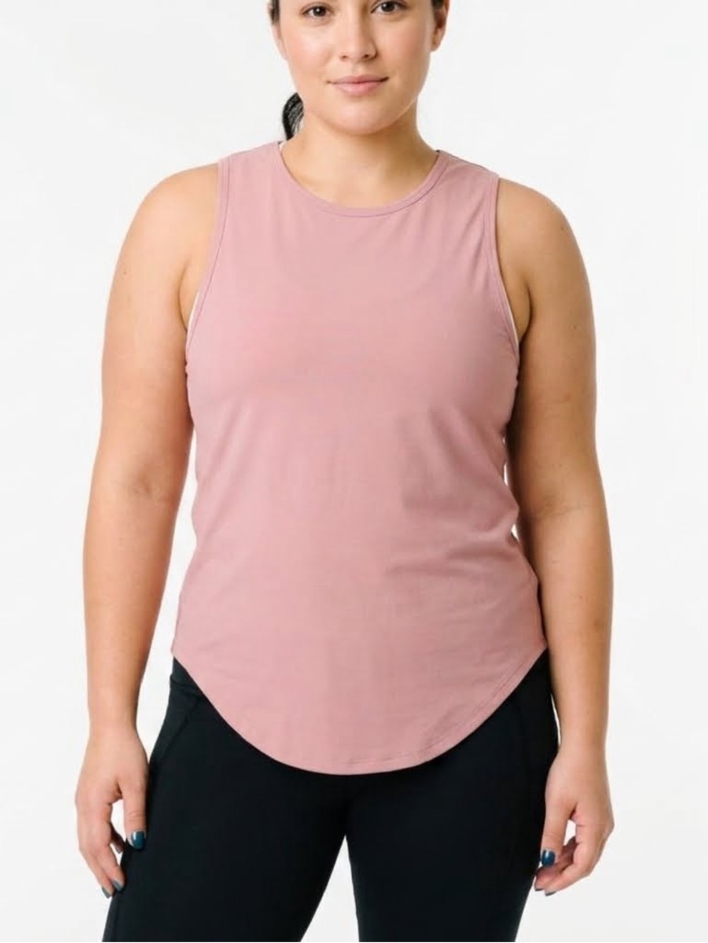 *Final Price* Zyia Active Premium Poppy Ribbed Tank Top in Dusty Pink Size Large